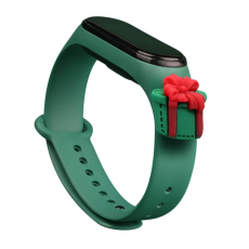 A-One Brand - Xiaomi Mi Smart Band 5/6 Silikon Strap Xmas Gift - Mörkgrön