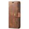 DG.MING - DG.MING iPhone 14 Pro Plnboksfodral Split Detachable Flip - Brun
