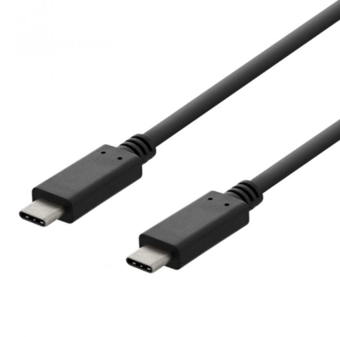 UTGATT1 - Deltaco USB-C till USB-C 3A Kabel 1m - Svart