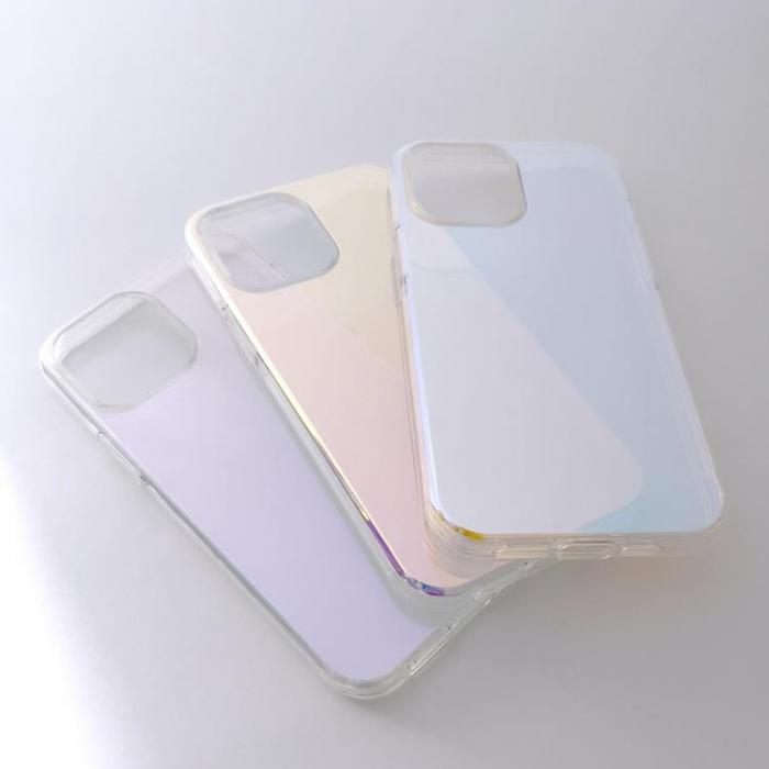 A-One Brand - iPhone 12 Skal Aurora Neon Gel - Lila