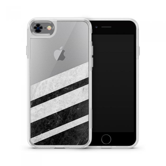 UTGATT5 - Fashion mobilskal till Apple iPhone 8 - Half marble stripes