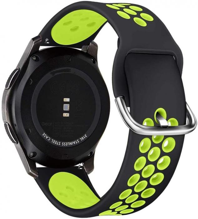 UTGATT1 - Tech-Protect armband Samsung Galaxy watch 3 45mm - Svart/Lime