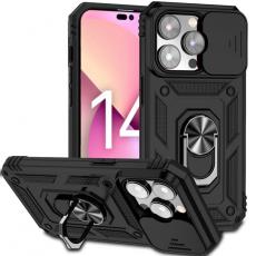 A-One Brand - iPhone 14 Pro Max Skal Ringhållare Kickstand - Svart