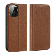 Dux Ducis - Dux Ducis iPhone 14 Pro Plånboksfodral Skin X2 - Brun