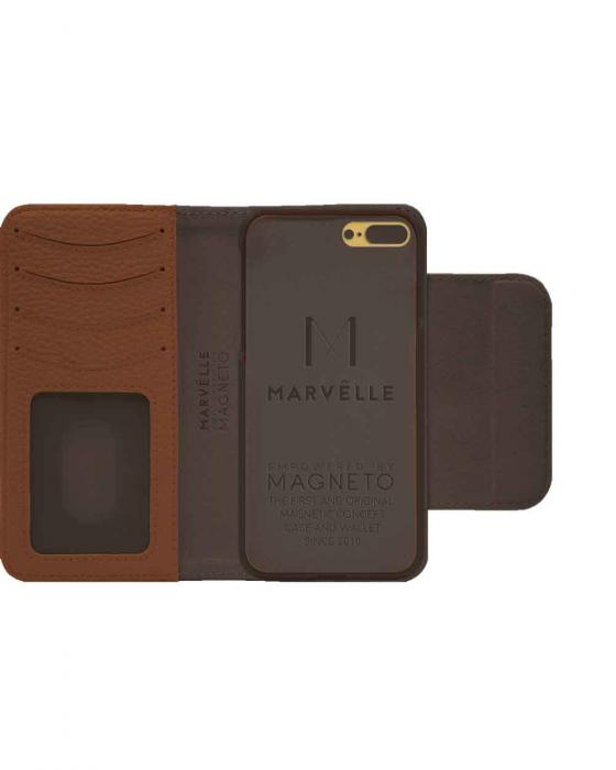 UTGATT5 - Marvlle N303 Plnboksfodral iPhone 7/8 Plus - LIGHT BROWN