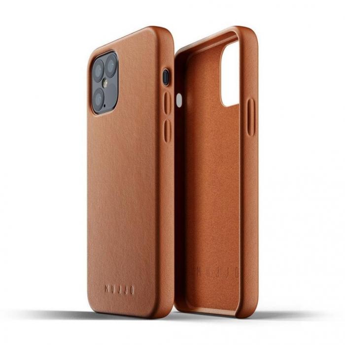 UTGATT1 - Mujjo Full Leather Case iPhone 12 & 12 Pro - Tan