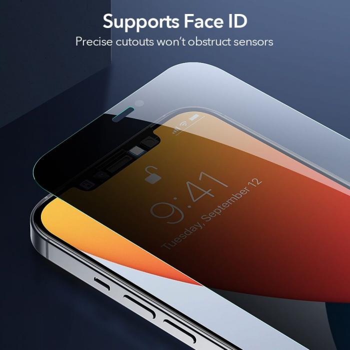 UTGATT - ESR 2-Pack Screen Shield Tempered Glas iPhone 12 & 12 Pro - Clear