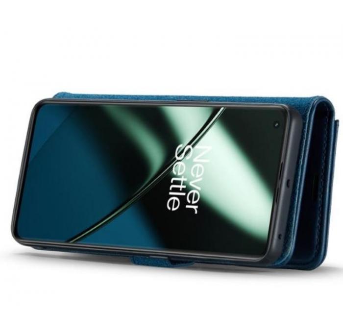 DG.MING - DG.MING OnePlus 11 Plnboksfodral kta Lder 2-i-1 - Bl