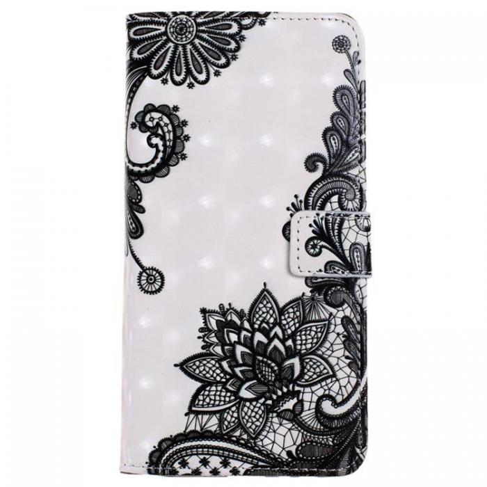 A-One Brand - iPhone 14 Pro Plnboksfodral 3D Pattern - Lace Flower