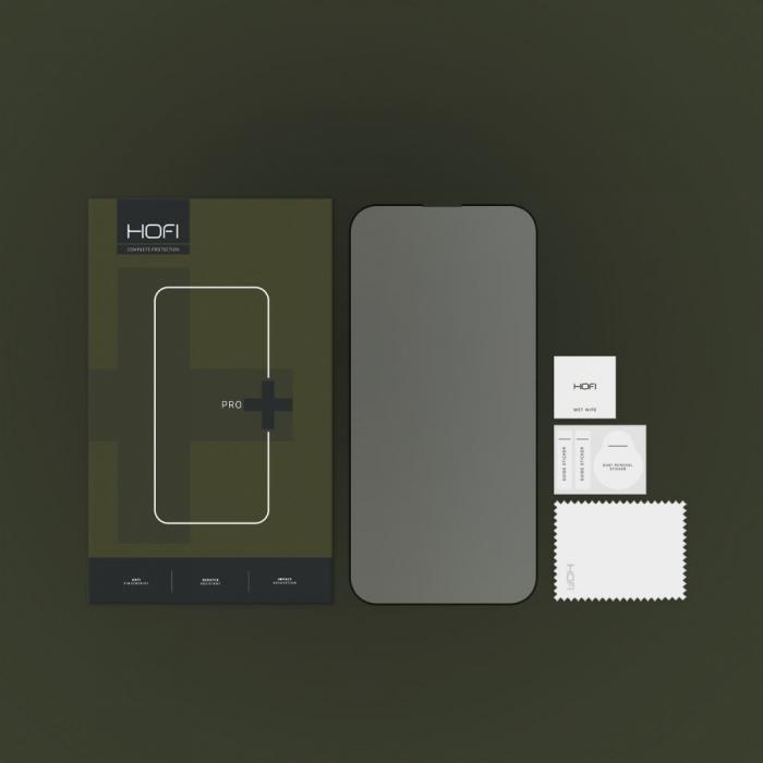 Hofi - HOFI iPhone 14 Pro Max Hrdat Glas Skrmskydd Pro+ - Svart