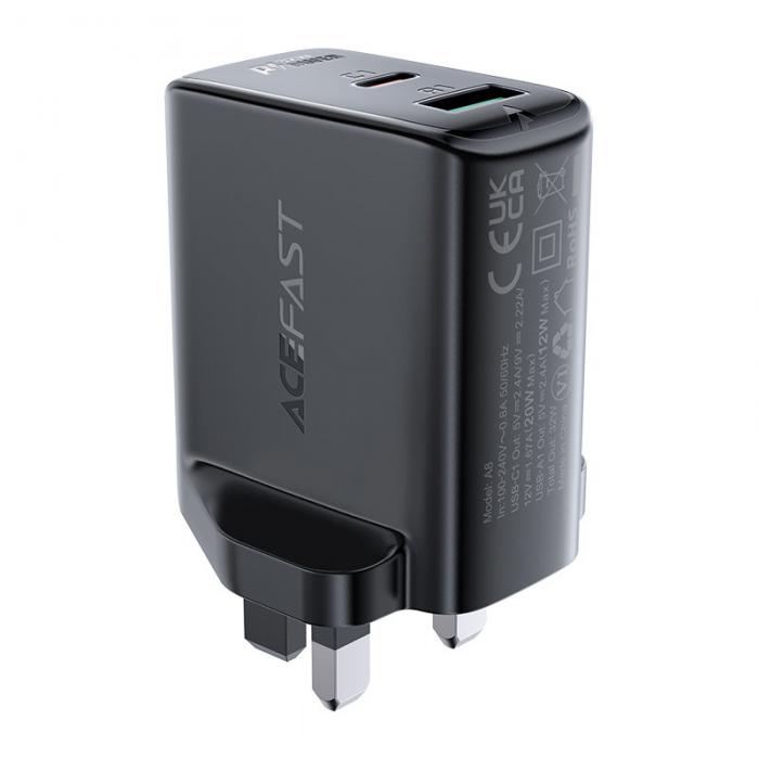 UTGATT5 - Acefast UK Vggladdare USB Till USB-C 32W - Svart