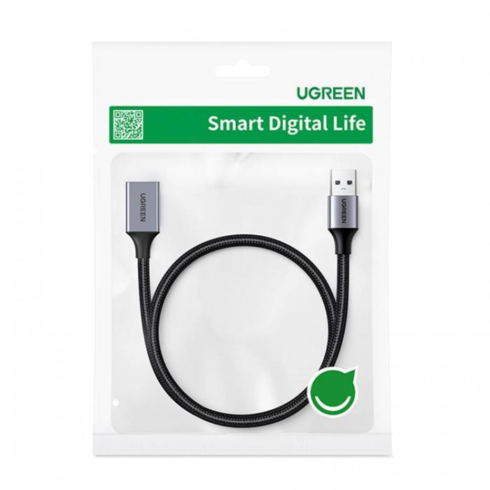 Ugreen - UGreen USB female Till USB male Extensionssladd 2m - Gr