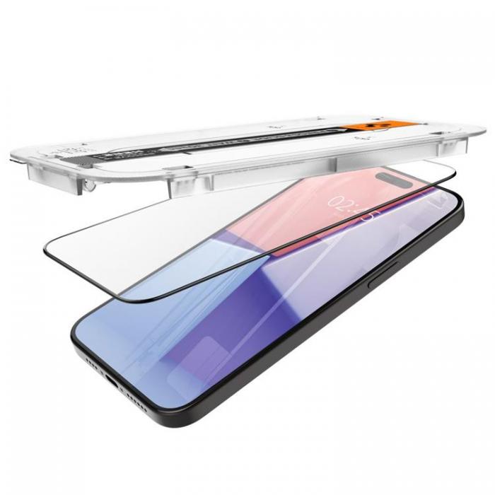 Spigen - [2-Pack] Spigen iPhone 15 Pro Hrdat Glas Skrmskydd 'EZ' Fit