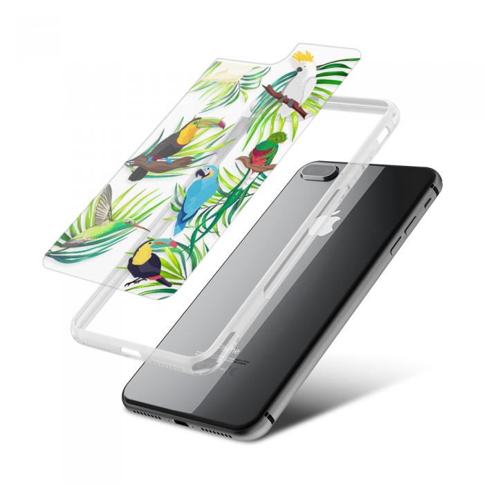 UTGATT5 - Fashion mobilskal till Apple iPhone 8 Plus - Tropical Birds
