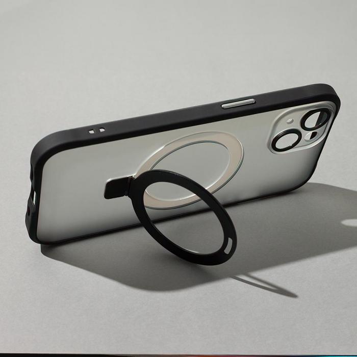 TelForceOne - Svart Mag Ring-fodral iPhone 12 Pro Sttsker Skyddande Cover
