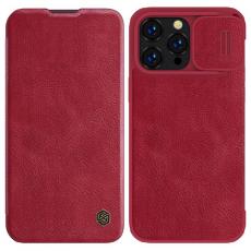 Nillkin - Nillkin iPhone 14 Pro Max Plånboksfodral Qin Pro Läder - Röd