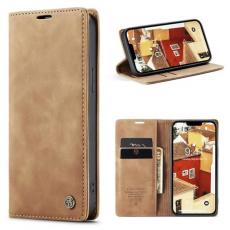 Caseme - Caseme iPhone 15 Plus Plånboksfodral 013 - Brun