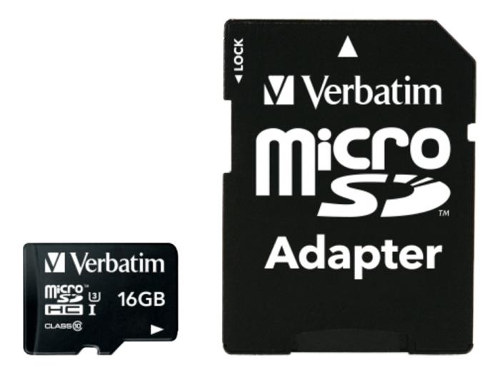 UTGATT5 - Verbatim PRO microSDHC U3 m. adapter 16GB
