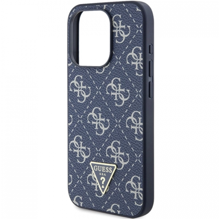 Guess - Guess iPhone 15 Pro Max Mobilskal 4G Triangle Metal Logo - Bl