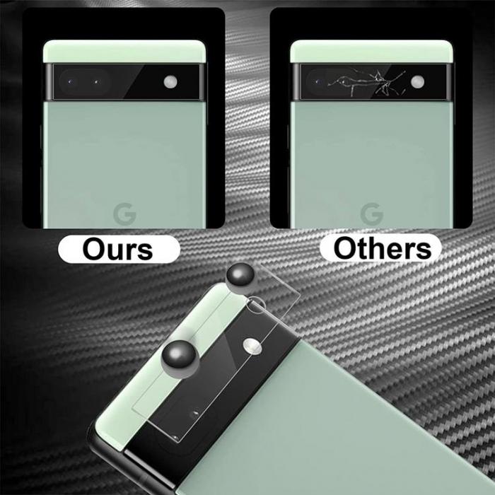 A-One Brand - [2-Pack] Google Pixel 6a Hrdat glas Kameralinsskydd - Clear