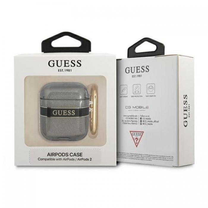 Guess - Guess AirPods Skal Strap Collection - Svart