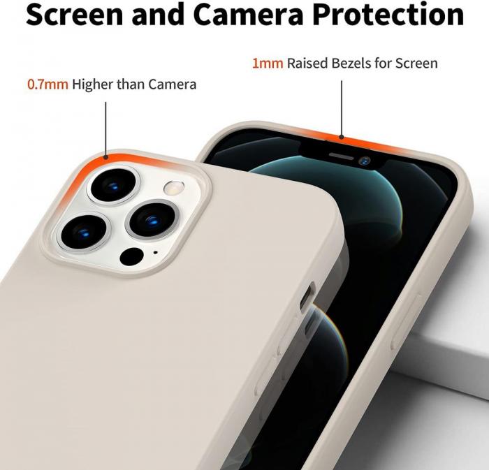 OEM - Liquid Silicone Skal iPhone 13 Pro Max - Beige
