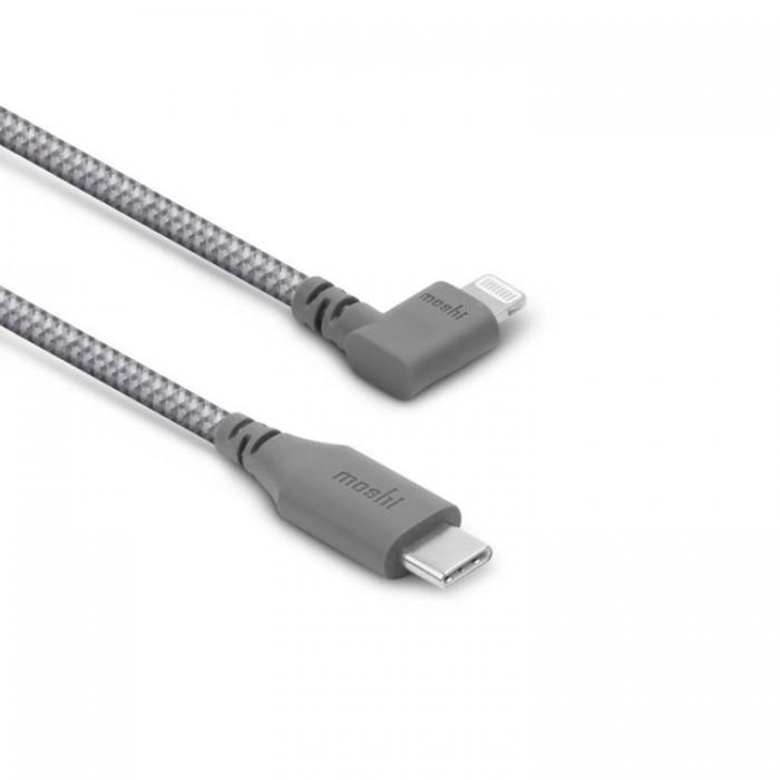 UTGATT1 - Moshi USB-C till Lightning Kabel Med 90-Graders Anslutning 1.5m