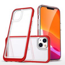 OEM - iPhone 13 mini Skal Clear 3in1 Gel - Röd