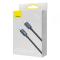 BASEUS - Baseus Crystal Shine USB-C Till Lightening Kabel PD 20W 200cm - Svart