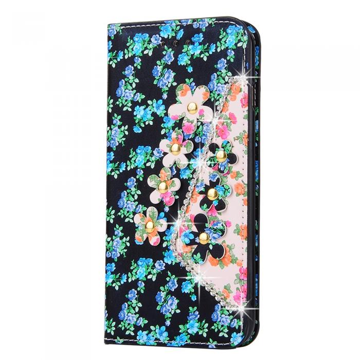 UTGATT5 - Booming Flowers Plnboksfodral till Apple iPhone 7 Plus - Bl