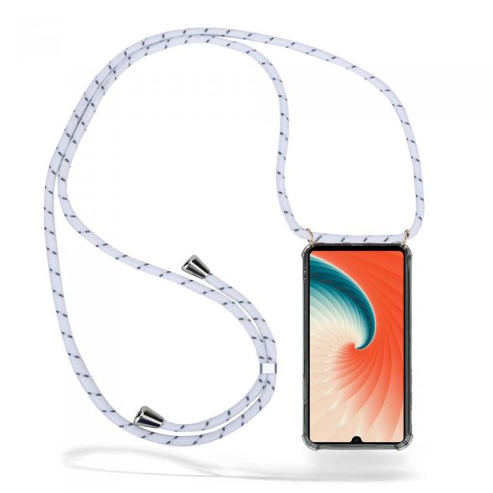UTGATT1 - Boom Huawei Mate 20 mobilhalsband skal - White Stripes Cord