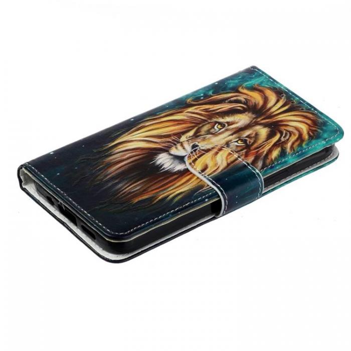 A-One Brand - iPhone 14 Pro Max Plnboksfodral Embossed Pattern - Lion