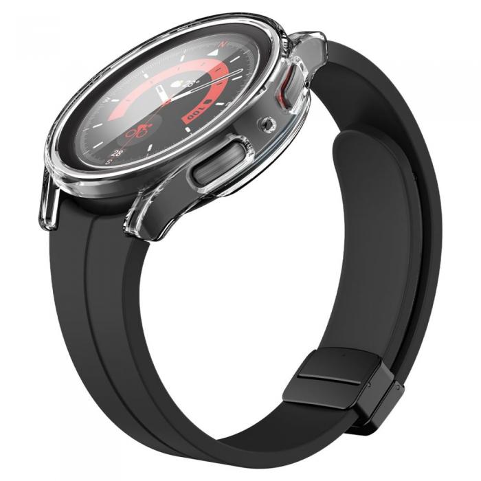 Spigen - Spigen Galaxy Watch 5 Pro (45mm) Skal och Hrdat Glas Skrmskydd - Crystal Clear