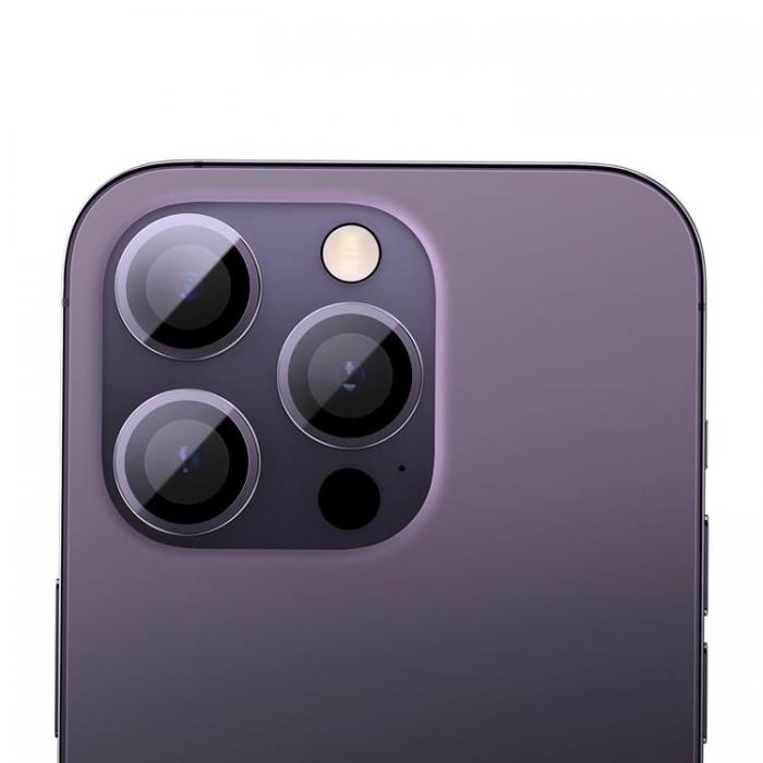 BASEUS - Baseus iPhone 14 Pro Max/Pro Max KameraLinsskydd i Hrdat Glas