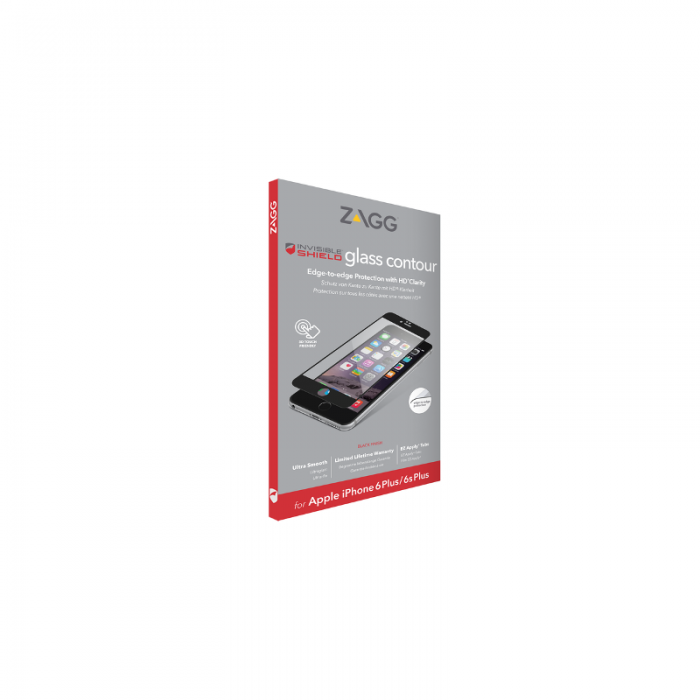 UTGATT4 - Zagg Invisibleshield Glass Contour Screen Iphone 6/6s Plus - Black