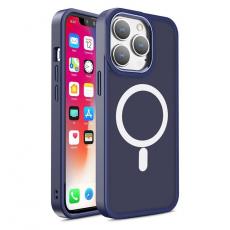 A-One Brand - iPhone 15 Plus Mobilskal MagSafe Magnetic Matte - Marinblå