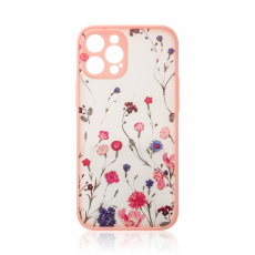 OEM - iPhone 12 Pro Skal Design Floral - Rosa