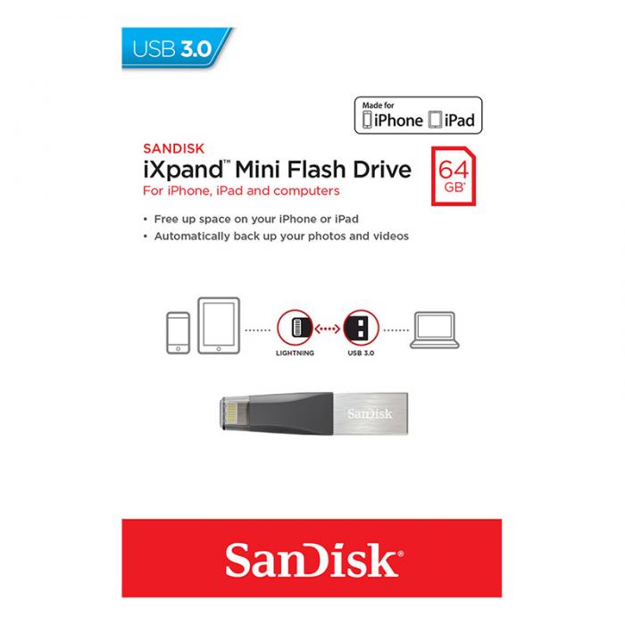 UTGATT5 - Sandisk Ixpand Mini Flash Drive, 64Gb Usb3.0