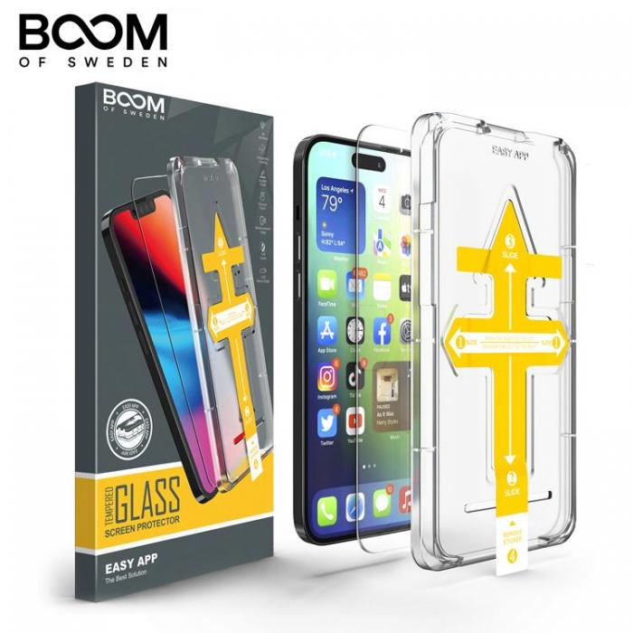 Boom of Sweden - LIVSTIDSGARANTI - BOOM iPhone 13 Pro Hrdat Glas Skrmskydd - 2 Pack