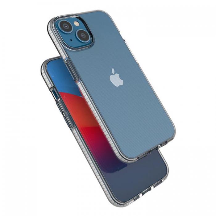 A-One Brand - iPhone 14 Skal Spring Silicone med Ram - Ljusbl