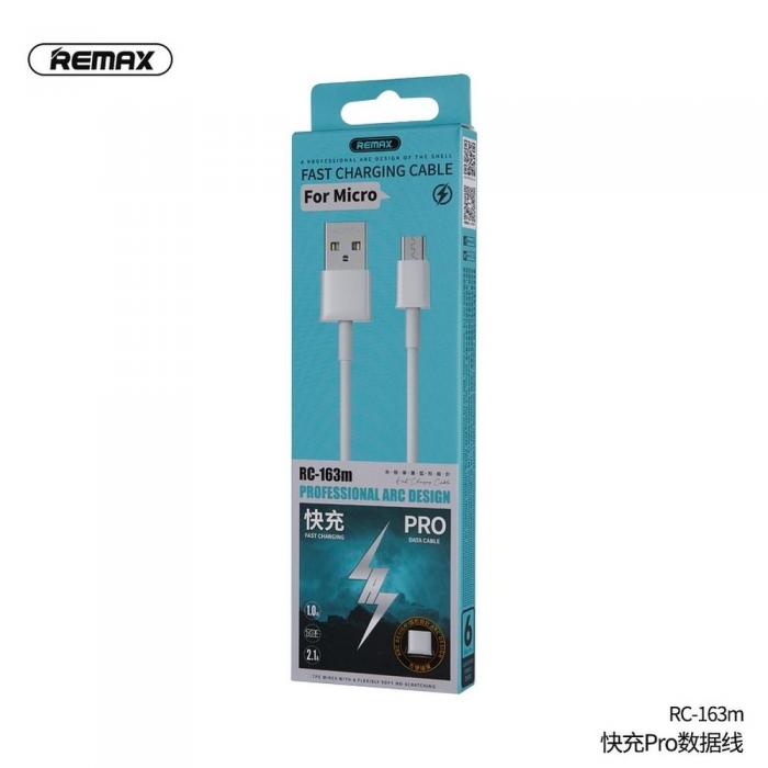 UTGATT1 - REMAX kabel USB Micro snabbladdare pro 2,1A Rc-163m vit