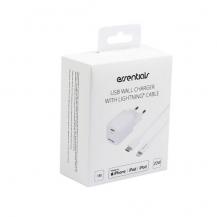 Essentials - Essentials Wall Charger, PD, 20W, USB-C Light. Cable, MFi, 1m, Vit