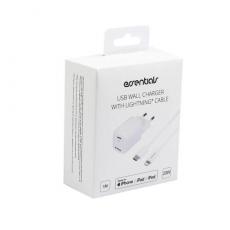 Essentials - Essentials Wall Charger, PD, 20W, USB-C Light. Cable, MFi, 1m, Vit