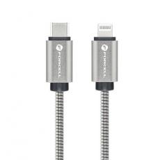 Forcell - Forcell USB-C till Lightning Kabel C236 1m - Silver