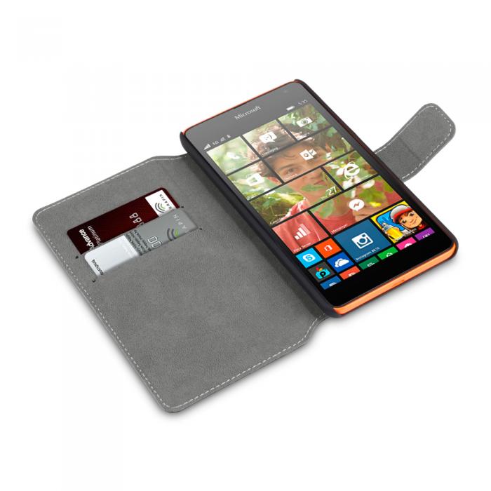 UTGATT5 - Slimmat Plnboksfodral till Microsoft Lumia 535 - Svart
