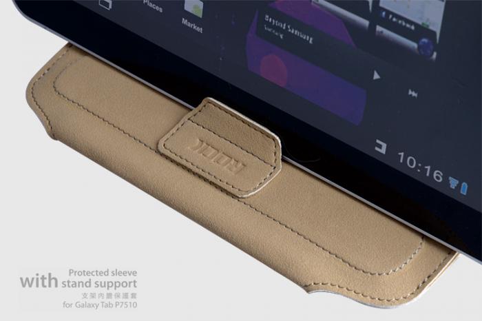 UTGATT4 - Rock Sleeve med stand support Vska fr Samsung Galaxy Tab 10,1 (KHAKI)
