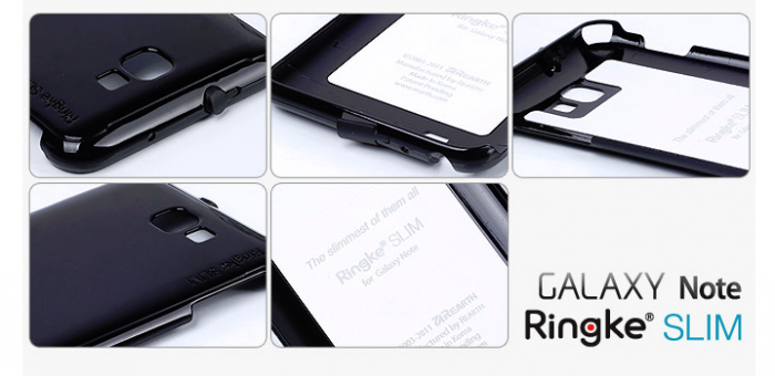 UTGATT4 - Ringke Slim till Samsung Galaxy NOTE (SVART) + Skrmskydd