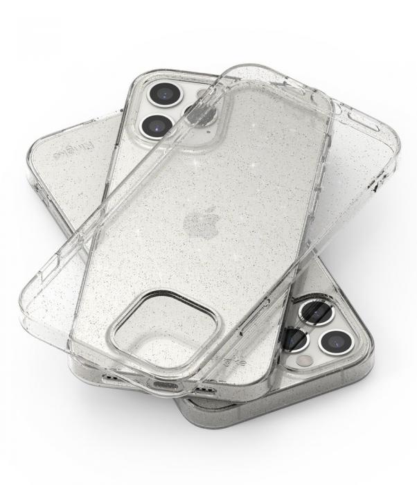 UTGATT5 - RINGKE Air Mobilskal iPhone 12 & 12 Pro - Glitter Clear