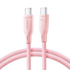 Joyroom - Joyroom USB-C - USB-C Kabel 60W 1m Multi-Color - Rosa