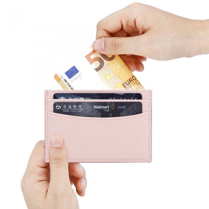 UTGATT5 - Personlig kreditkortshllare - Saffiano Rosa